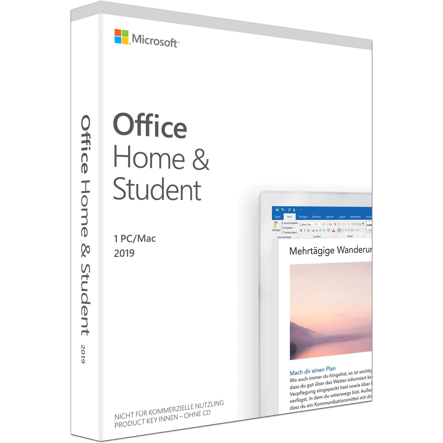 Microsoft Office Home & Student 2019 für Windows & Mac OS