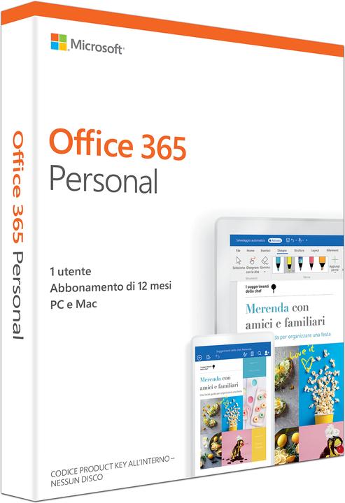 Immagine prodotto Microsoft Office 365 Personal Italiano (1 Utente, 12 mesi)
