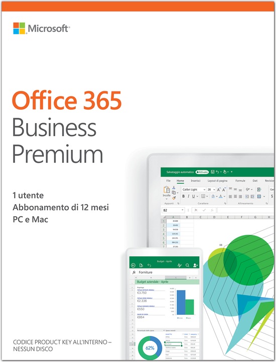 Actual product image Microsoft Office 365 Business Premium Italian (1 User, 12 months)