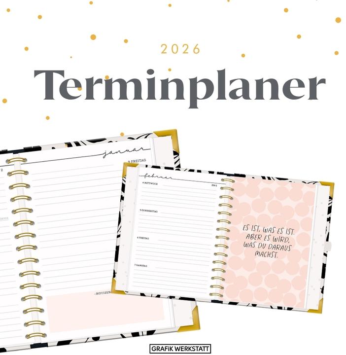 Image du produit Terminplaner A5 Premium 2026 Blumen (A5, 1 semaine / 2 pages)