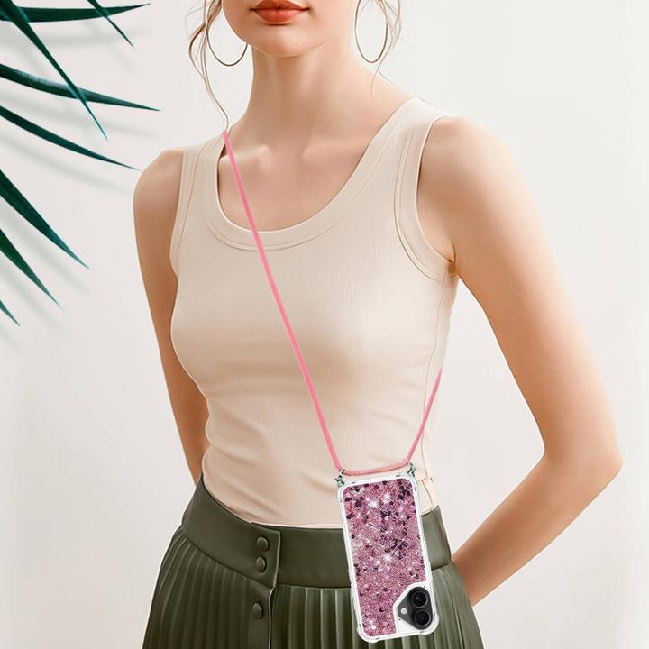 Immagine prodotto Cover-Discount iPhone 17 - Glitzer Hülle mit Kordel (Apple iPhone 17)