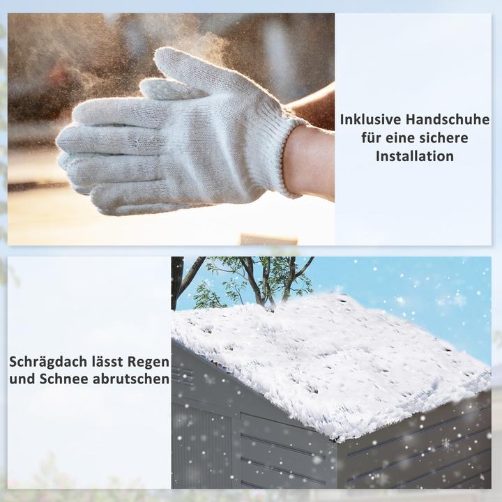 Produktbild Outsunny Gerätehaus Stahl Grau