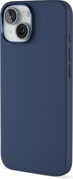 Actual product image Epico Mag+ Leather Case, iPhone 15 - Case, Blue (Apple iPhone 15)
