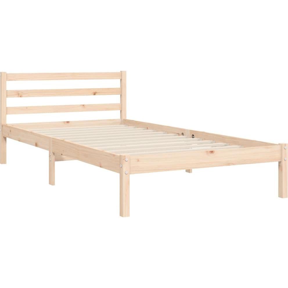 VidaXL, Bett, Massivholzbett mit Kopfteil 100x200 cm (100 x 200 cm)