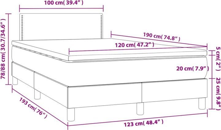 Image du produit vidaXL Boxspringbett (120 x 190 cm)