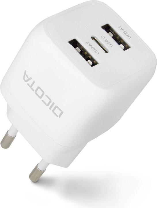 Actual product image Dicota 3-Port GaN Wall Charger (32W) EU black (32 W, 3 ports)