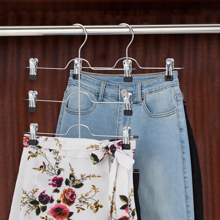 Actual product image Relaxdays Multi Clothes Hanger Set of 2, Clips (2 x)