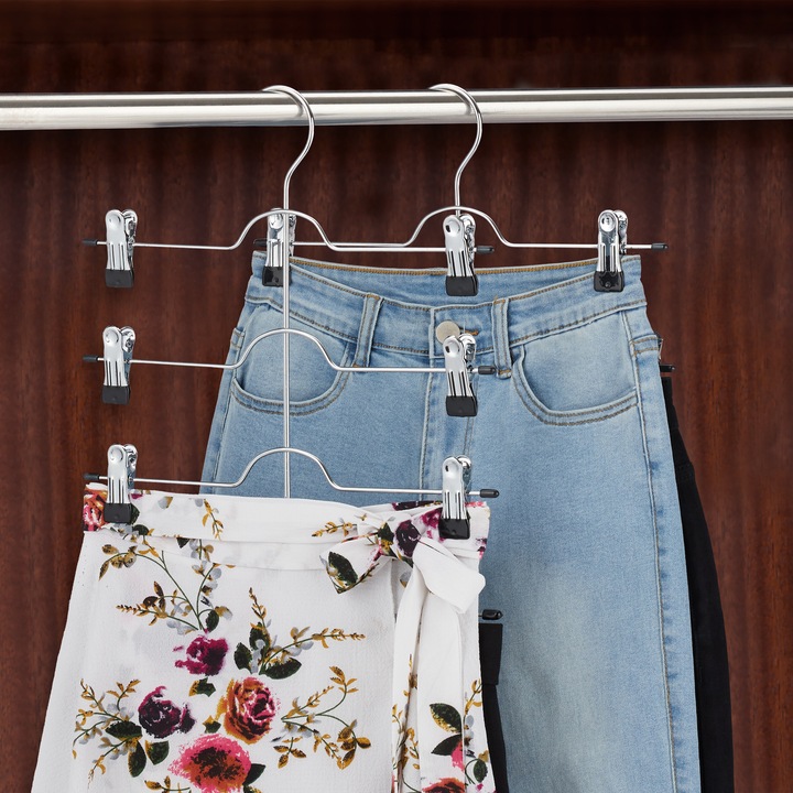 Actual product image Relaxdays Multi Clothes Hanger Set of 2, Clips (2 x)