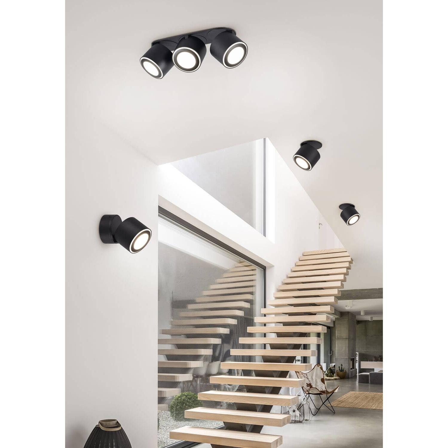 Thumbnail - Trio, Wandleuchte + Deckenleuchte, Leuchten LED Deckeneinbau u. Aufbauleuchte Taurus 652910332, Metall Schwarz matt, ink...