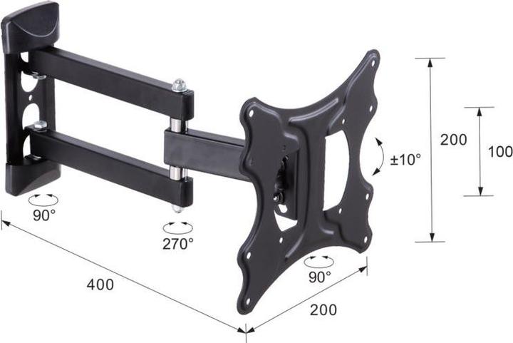 Immagine prodotto Libox LB-210 Supporto da parete per TV WIEDEN LB-210 | 23-42, VESA 200x200mm, 25 kg, verticale (Muro, 42", 25 kg)
