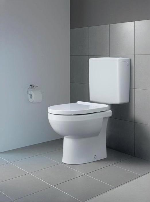 Produktbild Duravit Stand-WC DURASTYLE BASIC RIMLESS tief, 365x560mm, Abgang senkrecht weiss