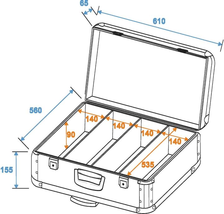 Actual product image Roadinger CDCase 200 CDs Trolley (Accessories)