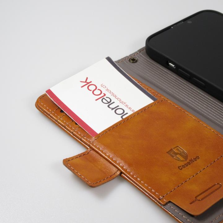 Immagine prodotto PhoneLook Custodia in pelle con portafogli a scorrimento con strisce e portacarte (Apple iPhone 13)