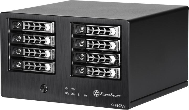 Actual product image Silverstone SST-TS821S - Mini SAS external hard disk enclosure for 8x 2.5" SAS/SATA HDD or SSD with (2.5")