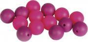 Produktbild Rayher Silikonperlen, 15mm ø, pink, 14 Stück