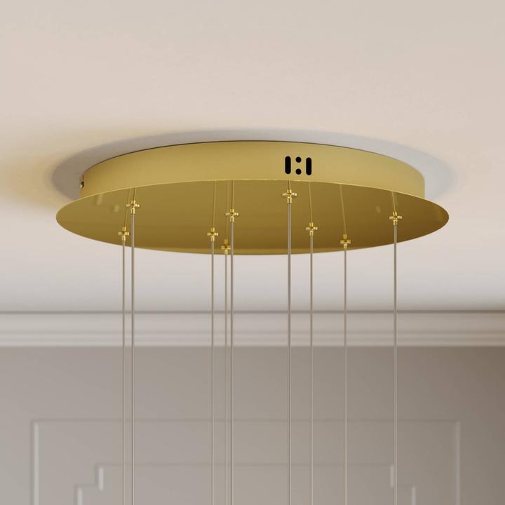 Actual product image Lucande Hayley 9 pendant light Clear/Gold (2610 lm)