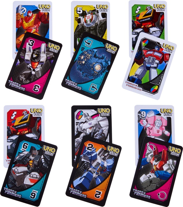 Actual product image Mattel Games Uno Flip Transformers (German)