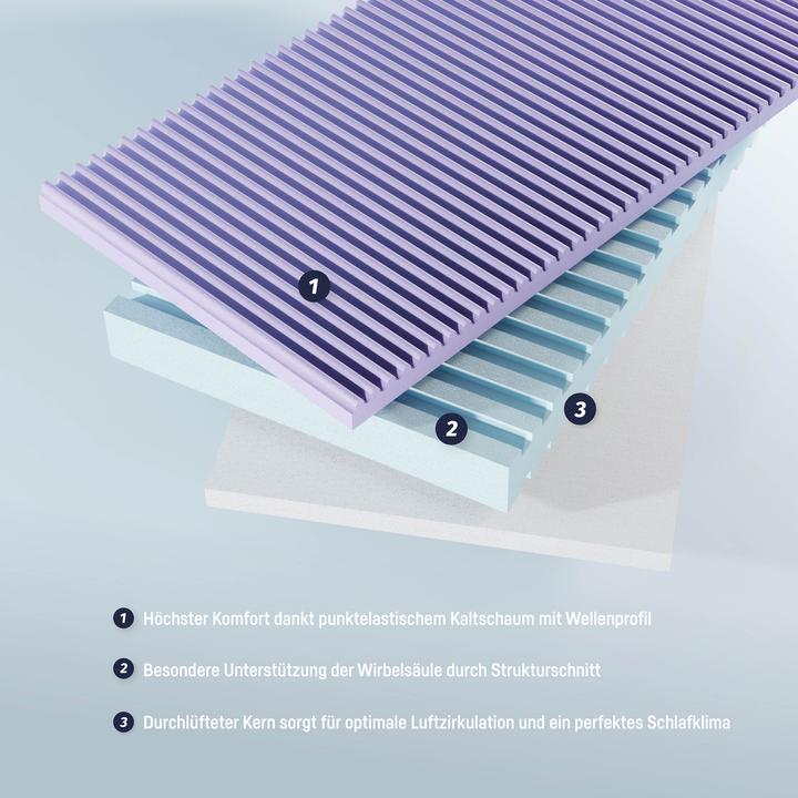 Image du produit Julius Zöllner Matelas Multiflow (140 x 200 x 14 cm)