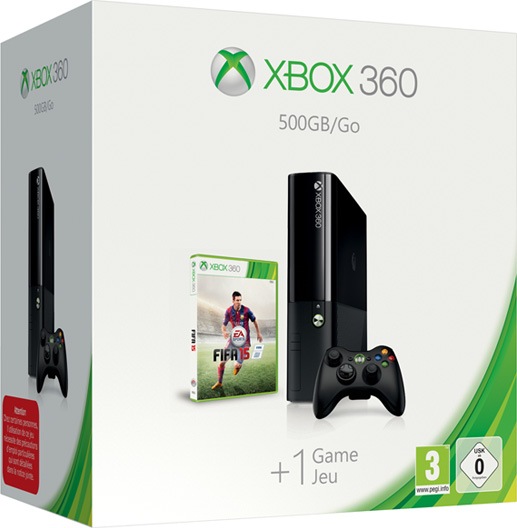 Produktbild Microsoft Xbox 360, 500GB, FIFA 15 Bundle (F)