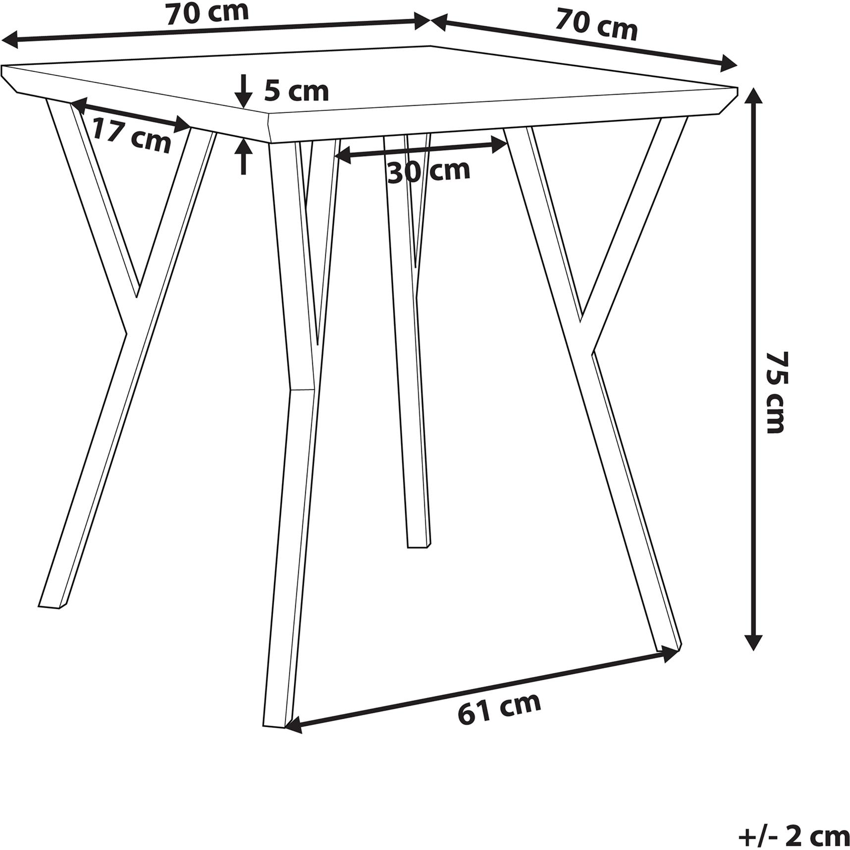 Thumbnail - Beliani, Esstisch, Bravo (70 x 70 x 75 cm)