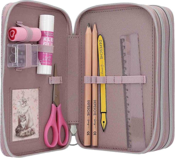 Actual product image Depesche TOPModel 3-Fach Federtasche BLOOMING KITTY