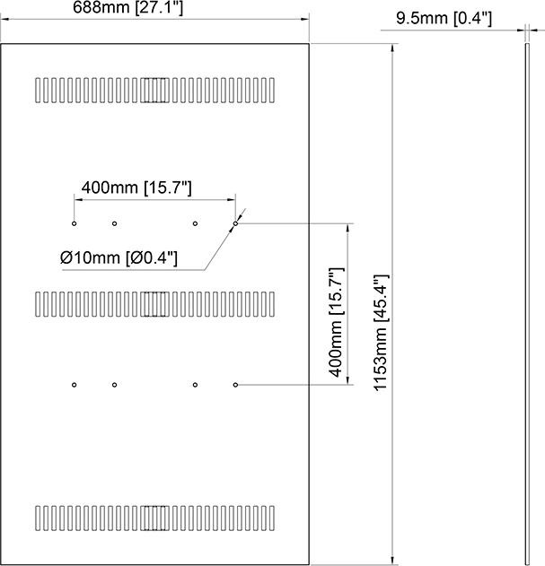 Actual product image Multibrackets Monitor frame back panel, 49"/1164 (49")