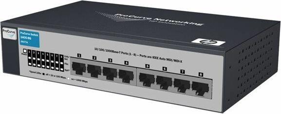 Produktbild HPE ProCurve Switch 1400-8G, 8 Port 10/100/1000 Mbps (8 Ports)