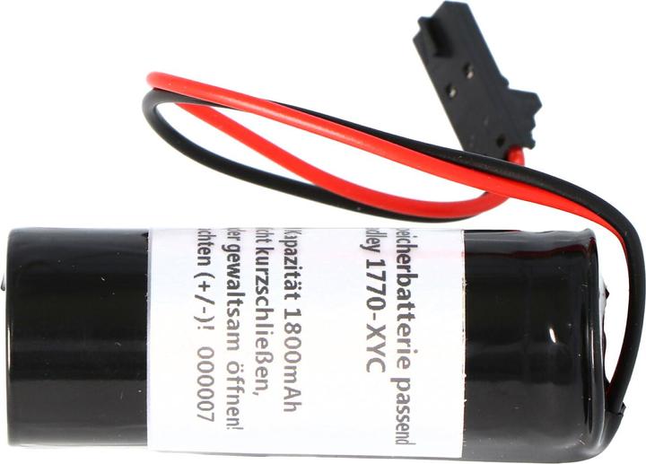 Actual product image AccuCell Allen Bradley Speicherbatterie 1770XYC, 1785-L20BK, 1785-L40BK, 1785-L60B 3 Volt 1800mAh 17x45,5mm (Device specific, 1800 mAh)