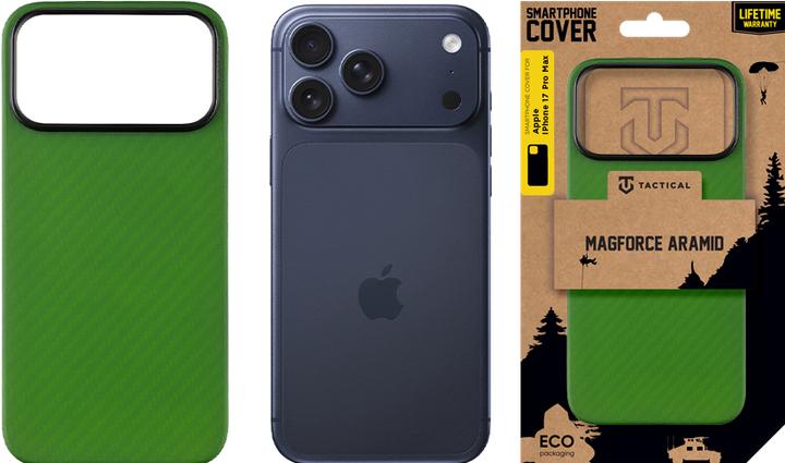 Produktbild Tactical MagForce Aramid-Schutzhülle für Apple iPhone 17 Pro Max, Grün (Kröte) (Apple iPhone 17 Pro Max)