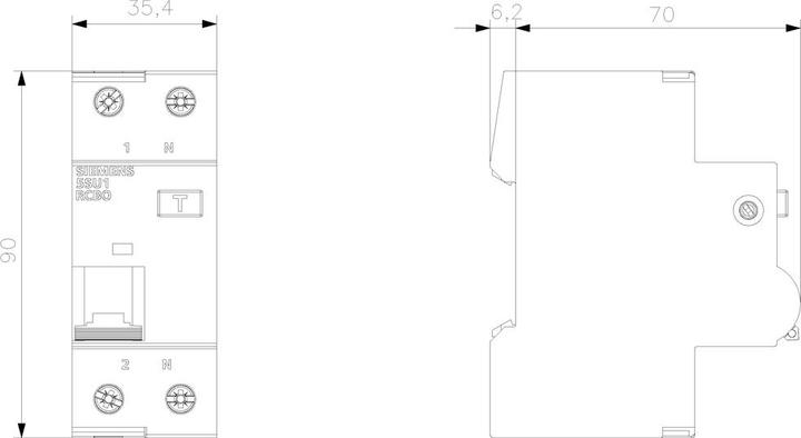 Produktbild Siemens FI-Schutzschalter/Leitungsschu