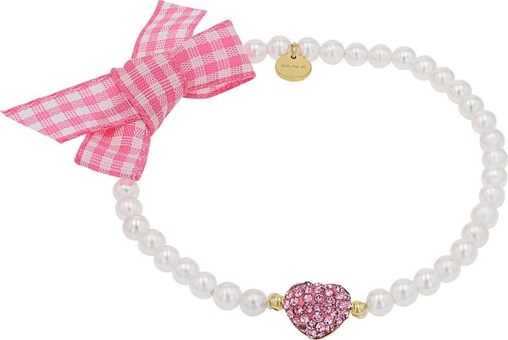 Immagine prodotto Amor Bracciale da donna, argento 925, cristallo sintetico, perla conchiglia | cuore (18 cm, Argento 925)