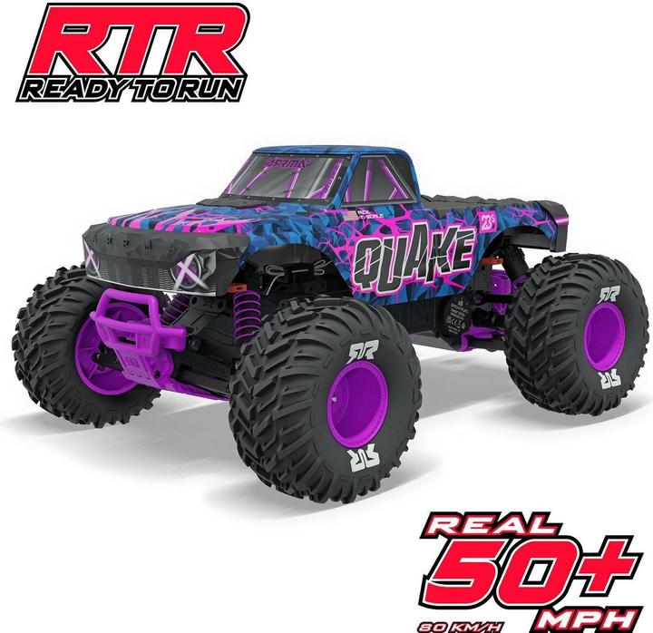 Image du produit Arrma Monster Truck QUAKE 223S DSC ARTR 1:10 - Violett (Presque prêt à être conduite)