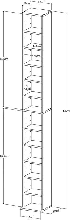 Produktbild En.Casa Tynset (20 x 20 x 175 cm)