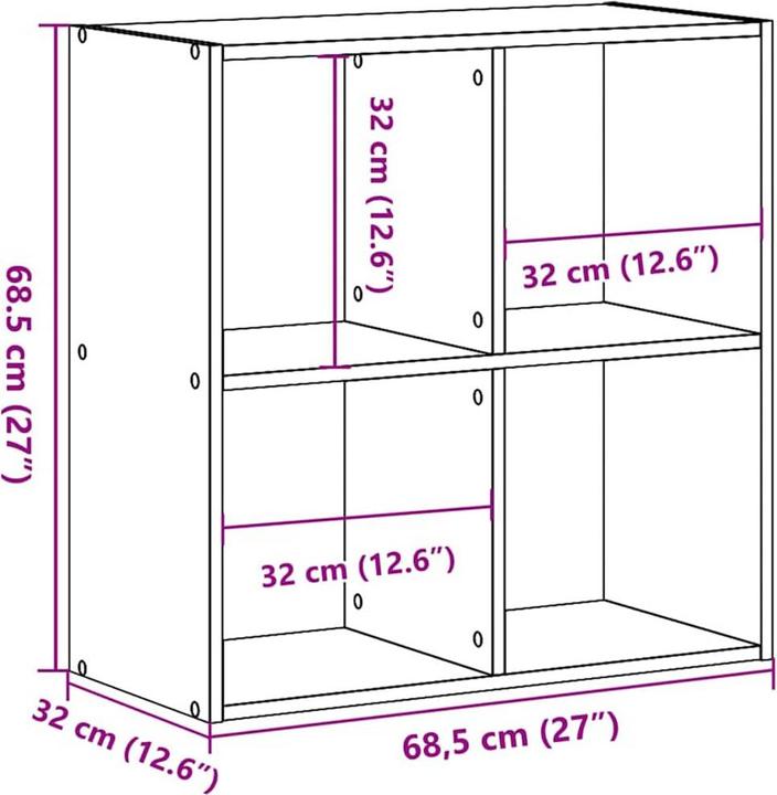 Immagine prodotto vidaXL Scaffale (68,5 x 32 x 68,5 cm)