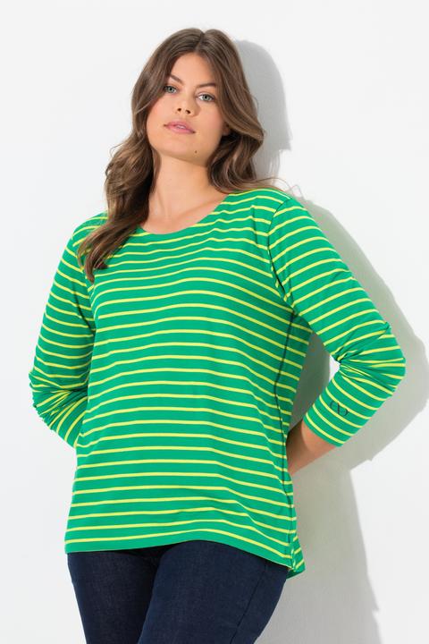 Immagine prodotto Laurasøn Maglia a righe con maniche lunghe e scollo a girocollo (44, 46)