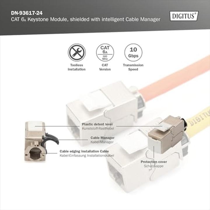 Actual product image Digitus CAT 6A Keystone Module,gesch. (Keystone module)