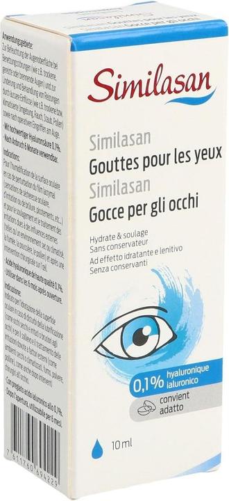 Produktbild Similasan Augentropfen mit 0,1 % Hyaluron (10 ml, 10 ml Augentropfen mit 0,1% Hyaluron)