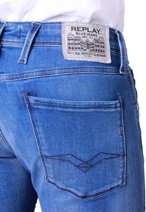 Actual product image Replay Anbass Men's Slim Fit Casual Stretch Denim Jeans (W28/L34)