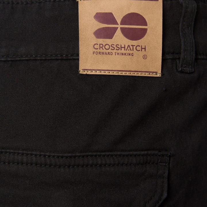 Actual product image Crosshatch Mens Frentons Leather Patch Cargo Trousers (Frequency band 38 (2600 MHz))