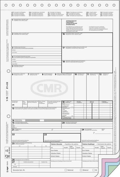 Produktbild Sigel 50 Frachtbrief CMR-Frachtbriefe (1 x)