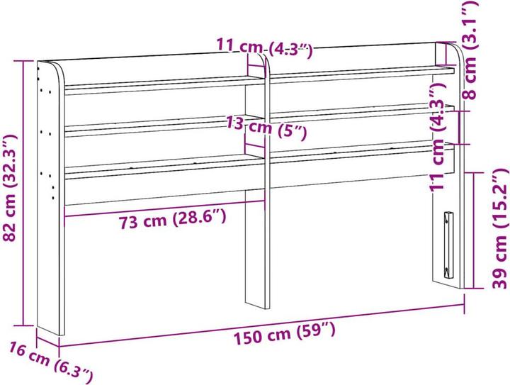 Image du produit vidaXL Kopfteil (150 x 16 x 82 cm)