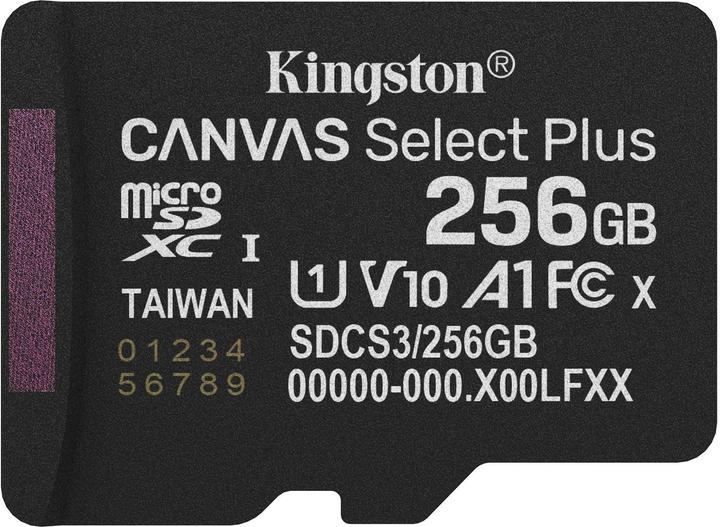 Produktbild Kingston Canvas Select Plus (256 GB, microSDXC, U1, UHS-I)