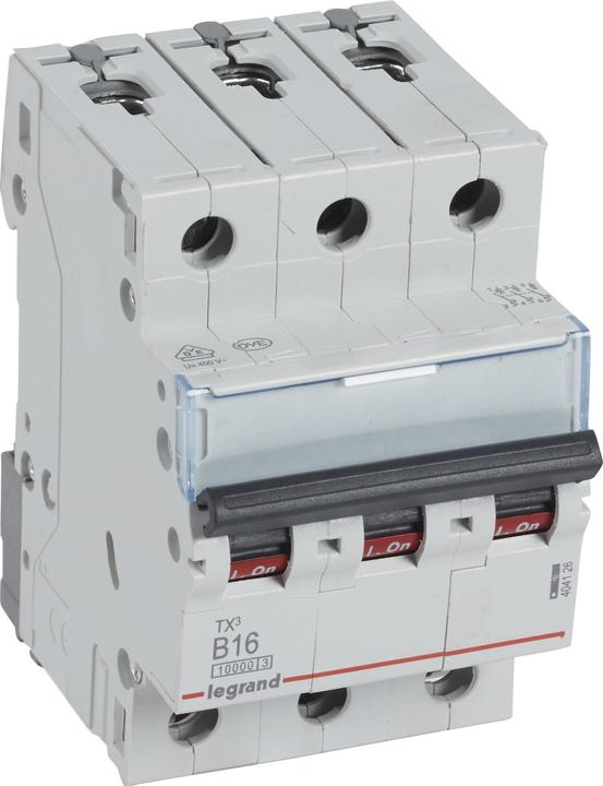 Actual product image Legrand Miniature circuit breaker Tx3 404126 Ls B16A 3P 10Ka 3M 404126