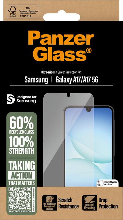 Actual product image PanzerGlass Screen Protector (1 pcs., Samsung Galaxy A17)
