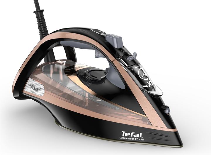 Image du produit Tefal Ultimate Pure FV9845 Fer à repasser à sec & vapeur Durilium Plaque autonettoyante, cuivre (3200 W, 260 g/min)