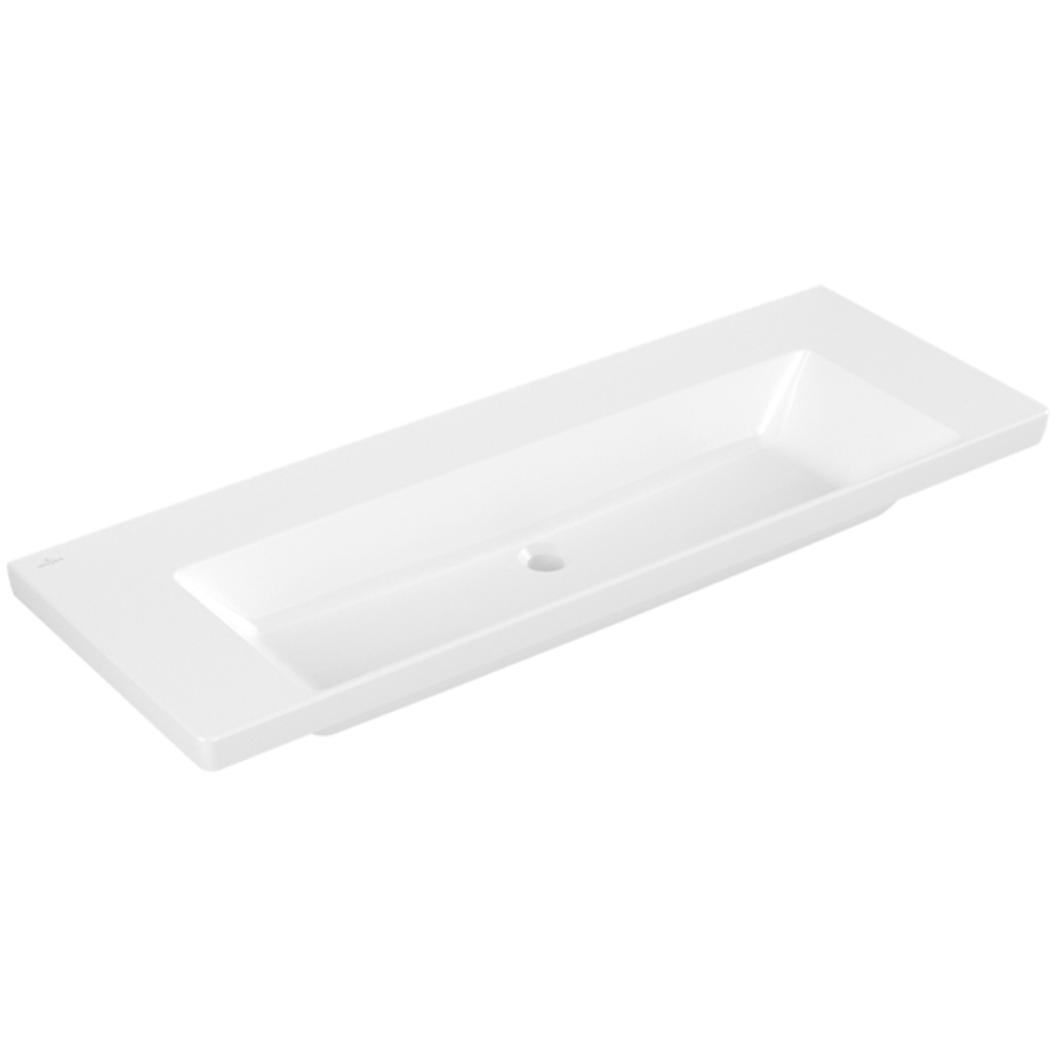 Villeroy & Boch, Waschbecken, V&B Schrankwaschtisch SUBWAY 3.0 1300x470mm o ÜL ohne HL we (470 mm, 1300 mm)