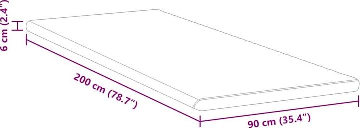 Produktbild vidaXL Matratzenauflage (90 x 200 cm)