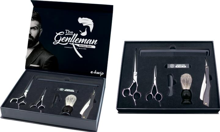 Actual product image E-kwip Barber Gentleman Box incl. hair scissors (17.78 cm)