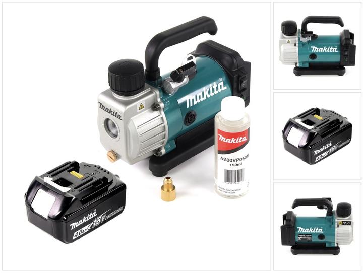 Makita DVP 180 M1 18V Battery Vacuum Pump + 1x BL 1840 B 4.0 Ah Battery