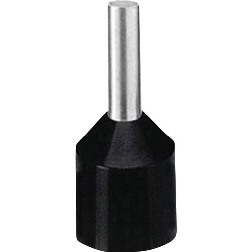 Phoenix Contact, Kabelverbindung, Aderendhülse 1.5 mm² 8 mm Teilisoliert Schwarz 3201916 100 St.